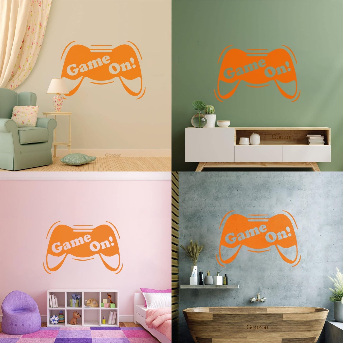 Game Joystick Gamepad Game Console Vinyl Wall Stickers It Won'T Fall Off