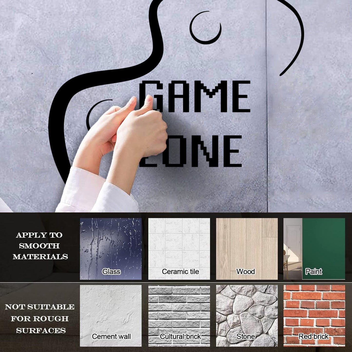 Vinyl Wall Decals Game Zone Joystick Video Game Play Can Modify And Add Information