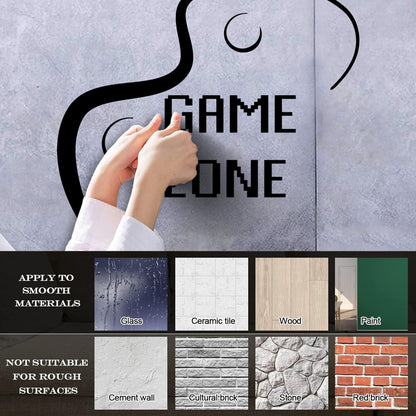 Vinyl Wall Decals Game Zone Joystick Video Game Play Can Modify And Add Information
