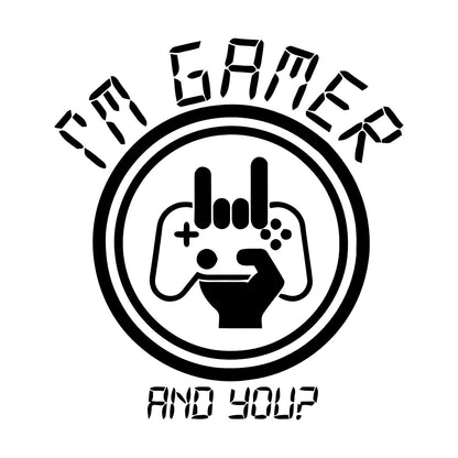 Mural And Wall Vinyl Decal I?M Game Game Joystick Boys Phrase Wall Beautification