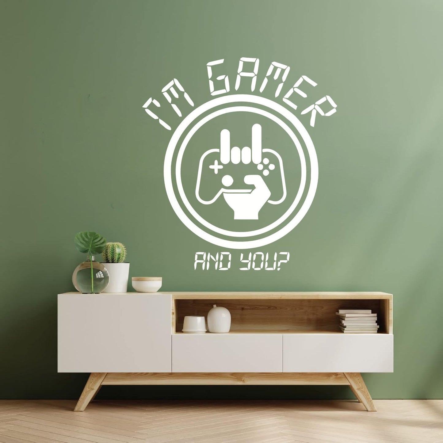 Mural And Wall Vinyl Decal I?M Game Game Joystick Boys Phrase Wall Beautification