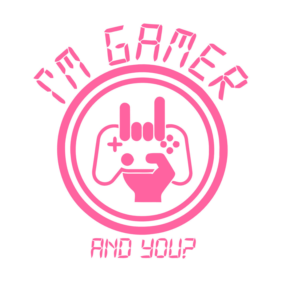 Mural And Wall Vinyl Decal I?M Game Game Joystick Boys Phrase Wall Beautification