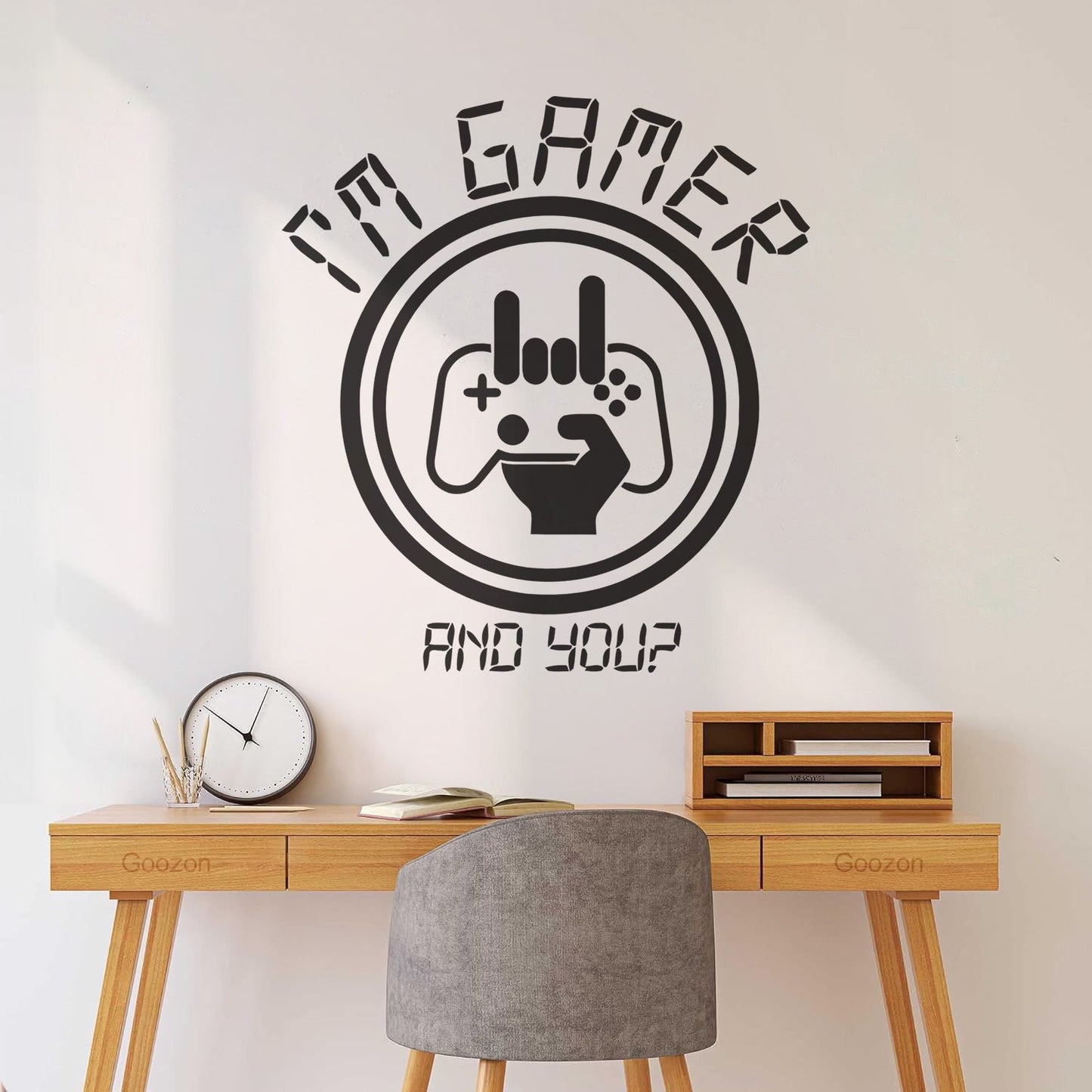 Mural And Wall Vinyl Decal I?M Game Game Joystick Boys Phrase Wall Beautification