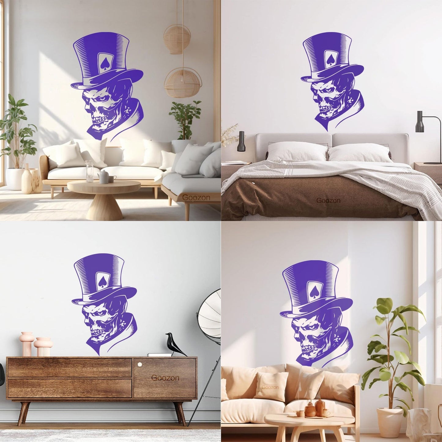 Wall Stickers Paster Paper Joker Skeleton Skull Maps Peaks Fear Monster Hat Car Body Decoration