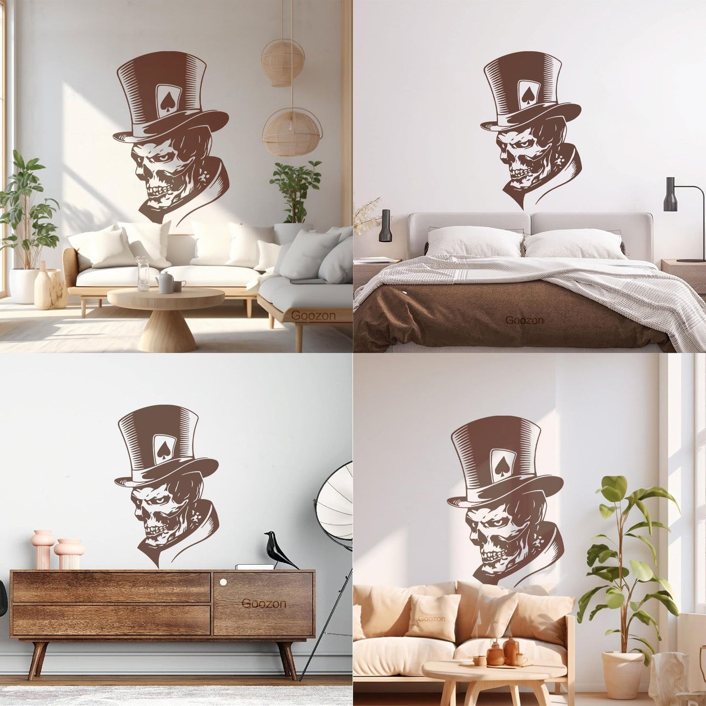 Wall Stickers Paster Paper Joker Skeleton Skull Maps Peaks Fear Monster Hat Car Body Decoration