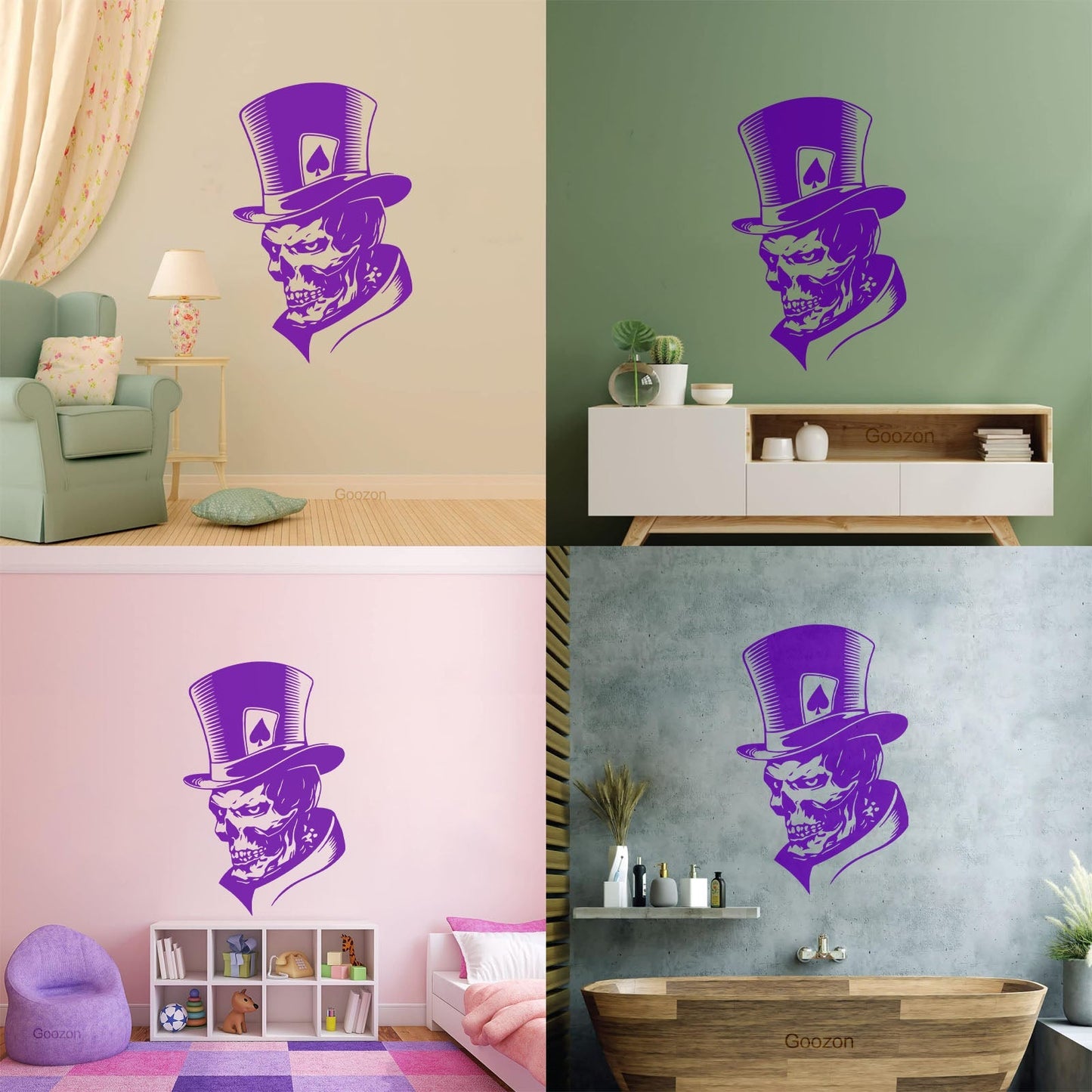 Wall Stickers Paster Paper Joker Skeleton Skull Maps Peaks Fear Monster Hat Car Body Decoration