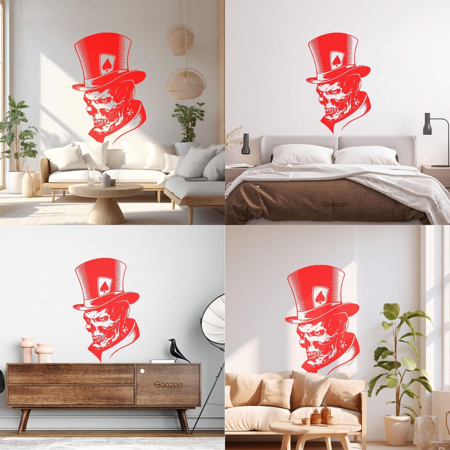 Wall Stickers Paster Paper Joker Skeleton Skull Maps Peaks Fear Monster Hat Car Body Decoration