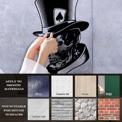 Wall Stickers Paster Paper Joker Skeleton Skull Maps Peaks Fear Monster Hat Car Body Decoration
