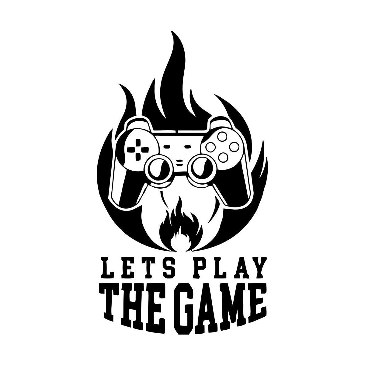 Fine Carving Stickers Joystick Player Game Console Caption Glass Stickers