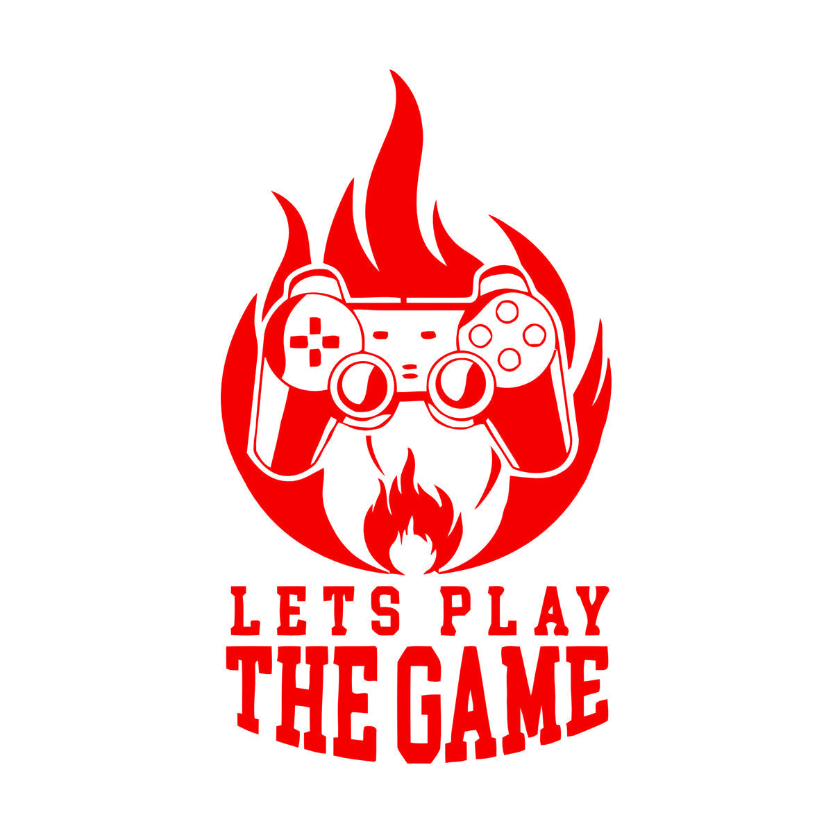 Fine Carving Stickers Joystick Player Game Console Caption Glass Stickers