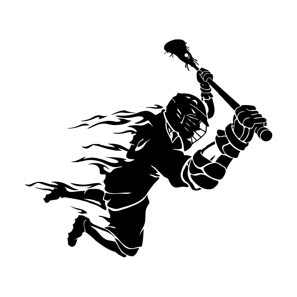 Wall Stickers Lacrosse Player Ball Team Game Sport Store Decoration