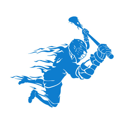 Wall Stickers Lacrosse Player Ball Team Game Sport Store Decoration