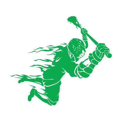 Wall Stickers Lacrosse Player Ball Team Game Sport Store Decoration