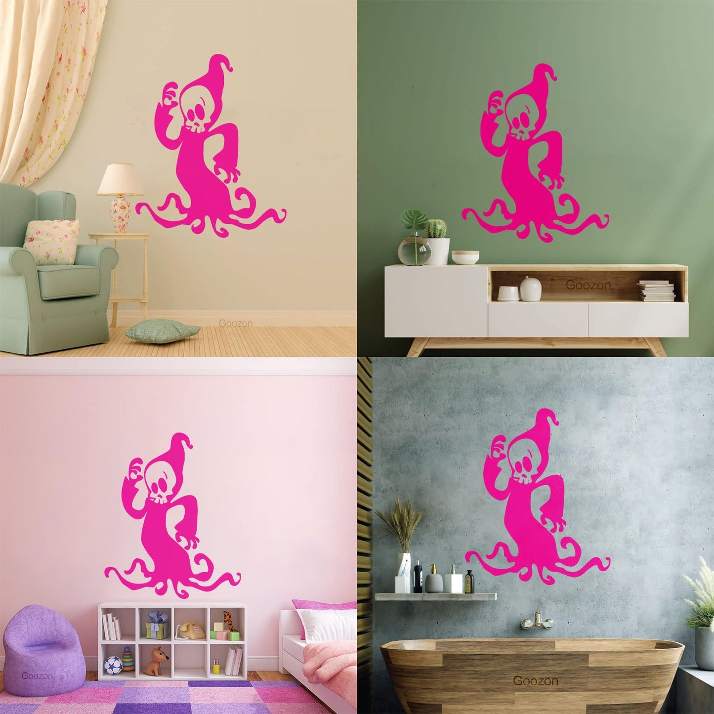 Fine Carving Decals Monster Ghost Dead Funny Tattoo Culture