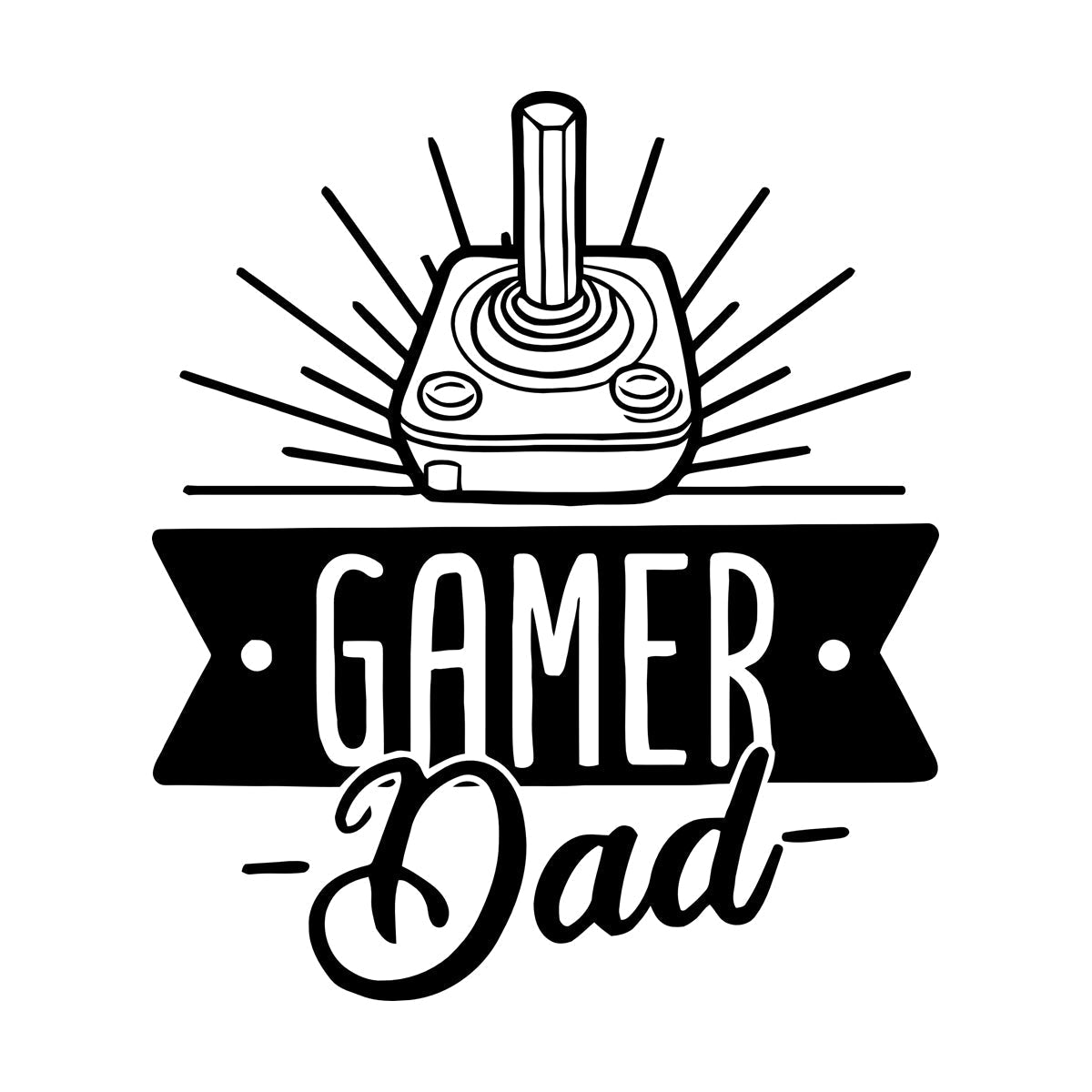 Engraving Stickers Player Dad Game Joystick Words Self Adhesive