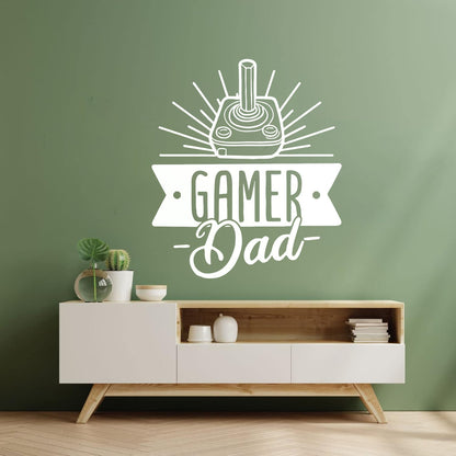 Engraving Stickers Player Dad Game Joystick Words Self Adhesive