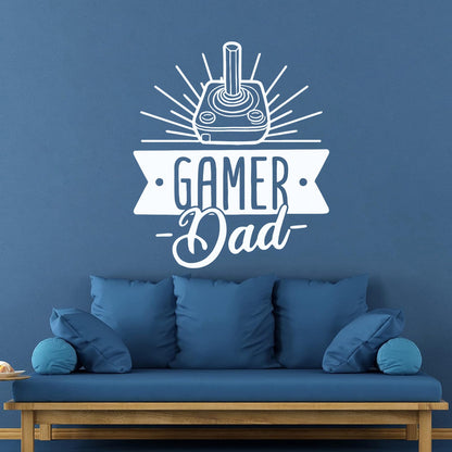 Engraving Stickers Player Dad Game Joystick Words Self Adhesive