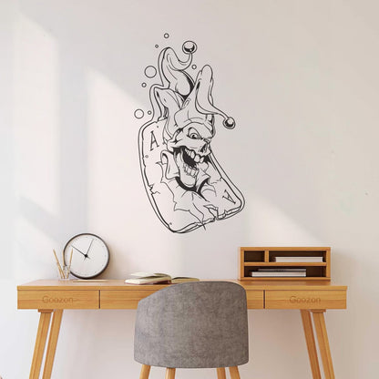 Lettering Decals Playing Card Joker Jester Passion Play Poker Do Not Damage The Wall Surface