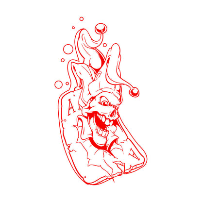 Lettering Decals Playing Card Joker Jester Passion Play Poker Do Not Damage The Wall Surface