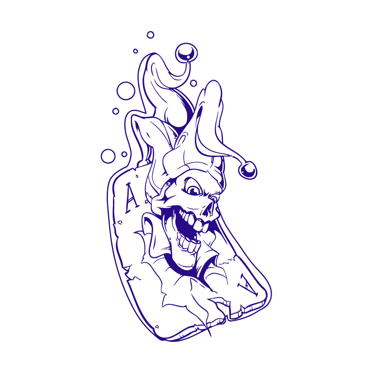 Lettering Decals Playing Card Joker Jester Passion Play Poker Do Not Damage The Wall Surface