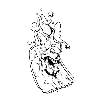 Lettering Decals Playing Card Joker Jester Passion Play Poker Do Not Damage The Wall Surface