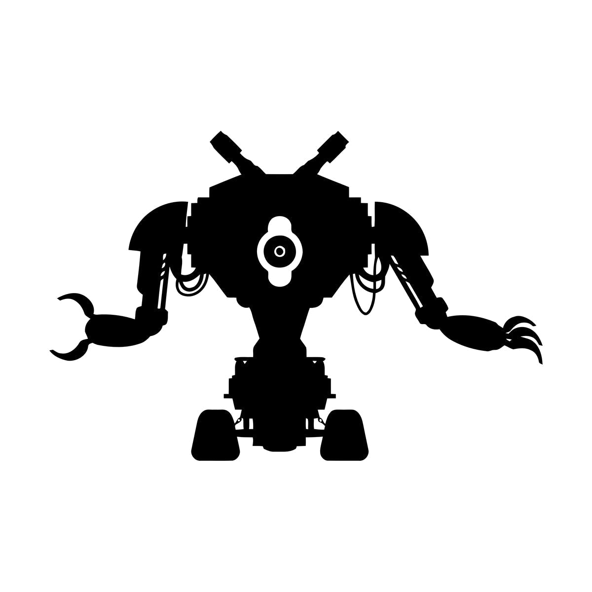 Wall Decals Paster Paper Robot Toy Machine Engineering Electronics Mechanics Easy Installation