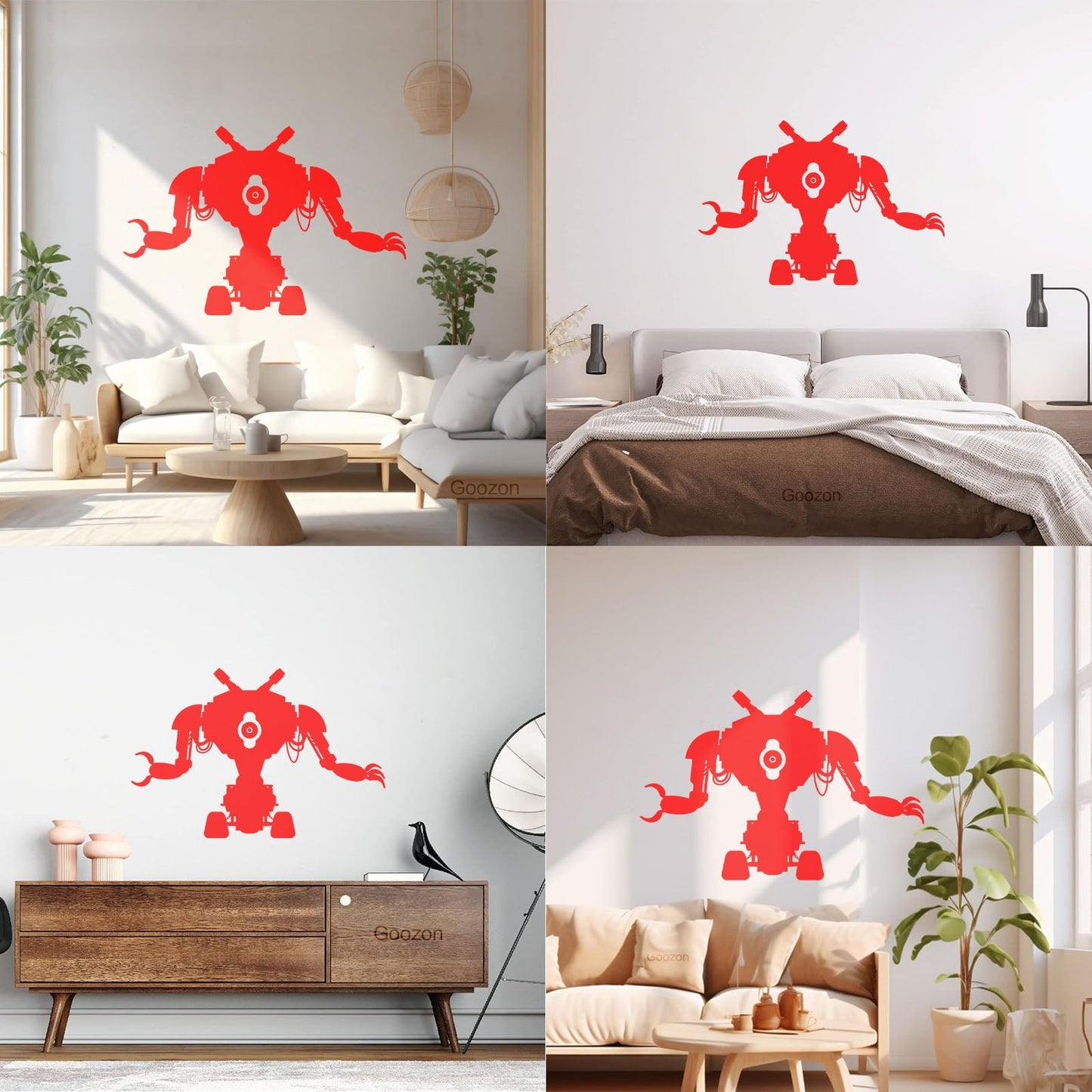 Wall Decals Paster Paper Robot Toy Machine Engineering Electronics Mechanics Easy Installation