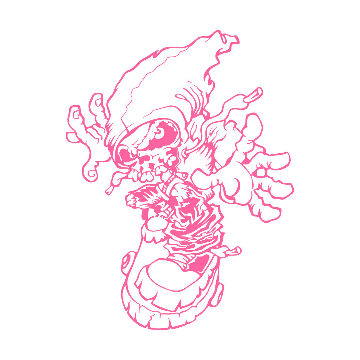 Skeleton Skull Sports Youth Skateboard Sports Wall Decals Multiple Size Options