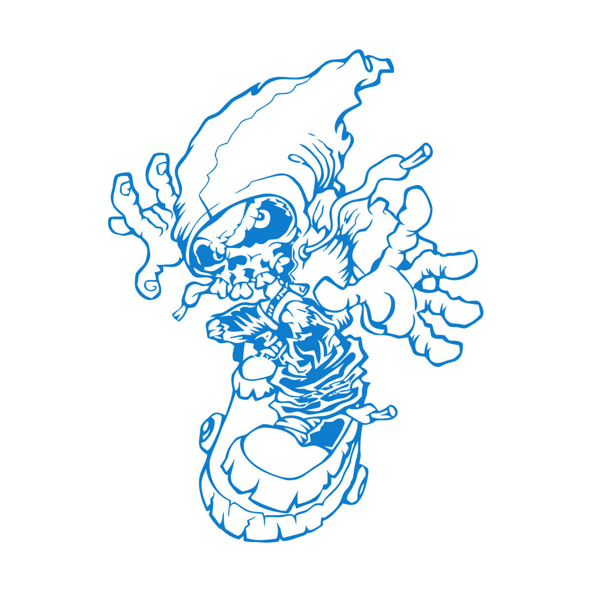 Skeleton Skull Sports Youth Skateboard Sports Wall Decals Multiple Size Options