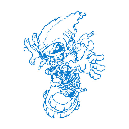 Skeleton Skull Sports Youth Skateboard Sports Wall Decals Multiple Size Options