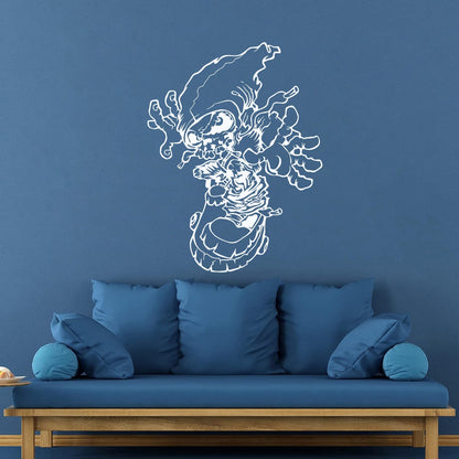 Skeleton Skull Sports Youth Skateboard Sports Wall Decals Multiple Size Options