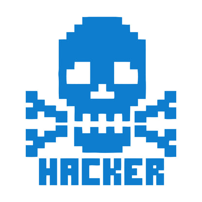 Vinyl Wall Decals Skull Bones Hacker Character Computer Waterproof