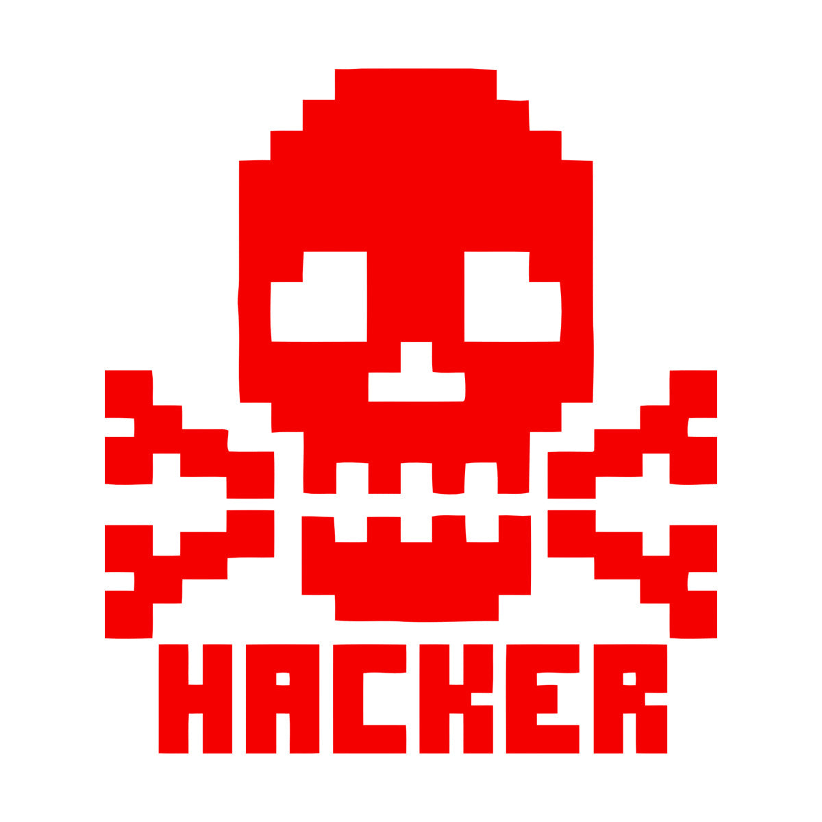 Vinyl Wall Decals Skull Bones Hacker Character Computer Waterproof