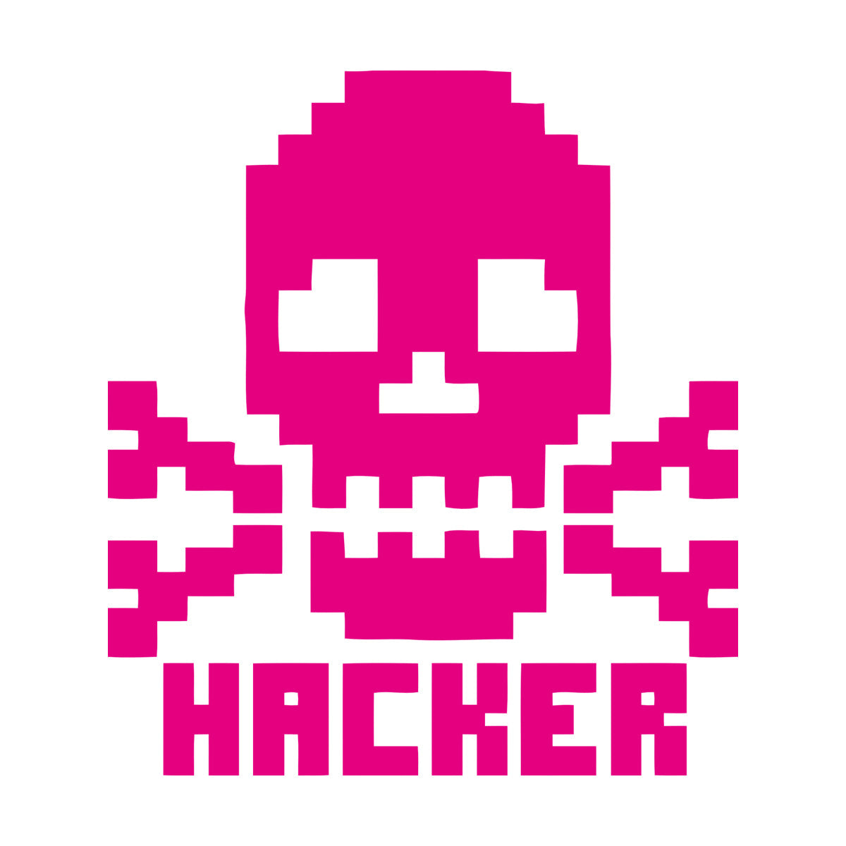 Vinyl Wall Decals Skull Bones Hacker Character Computer Waterproof
