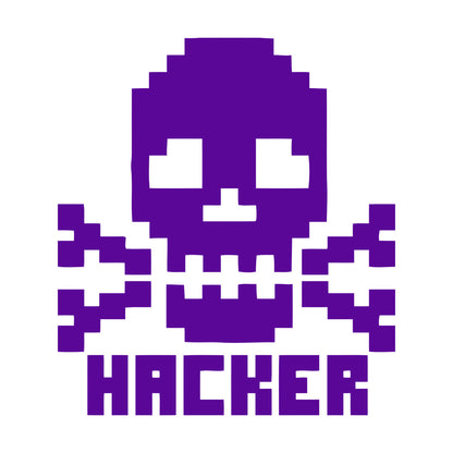 Vinyl Wall Decals Skull Bones Hacker Character Computer Waterproof