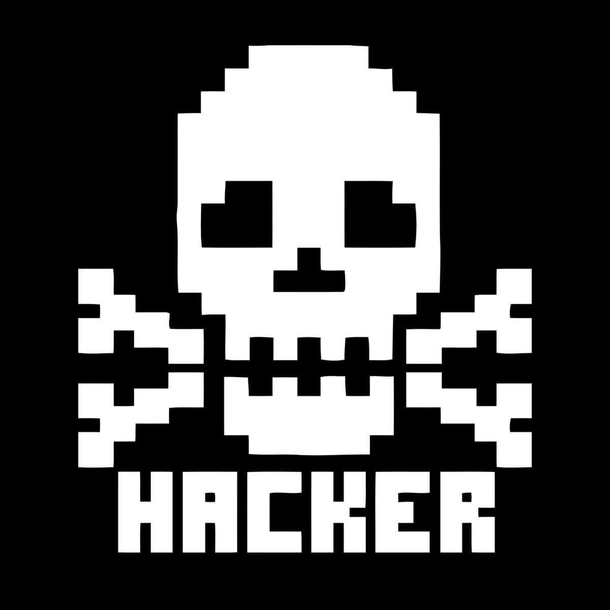 Vinyl Wall Decals Skull Bones Hacker Character Computer Waterproof