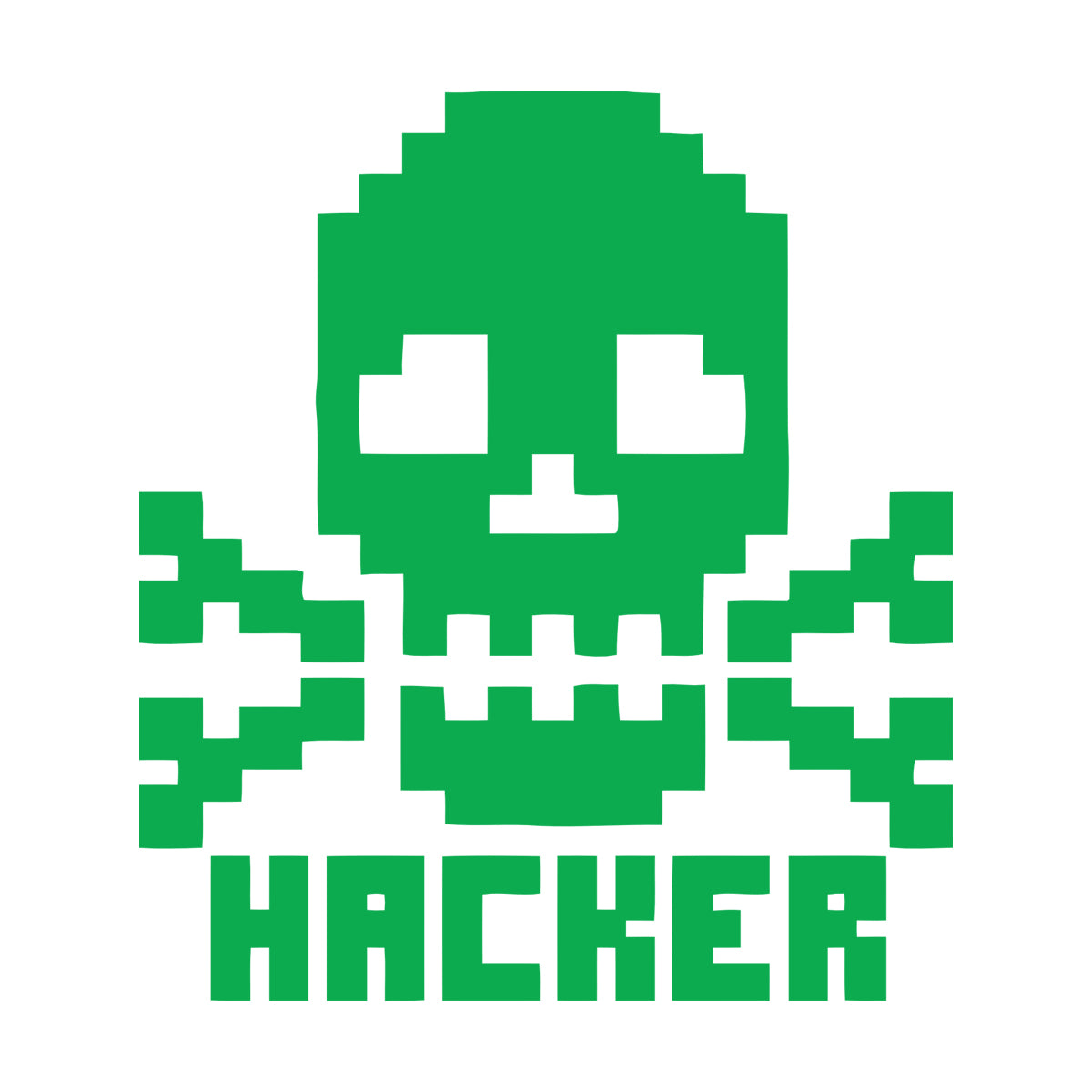 Vinyl Wall Decals Skull Bones Hacker Character Computer Waterproof