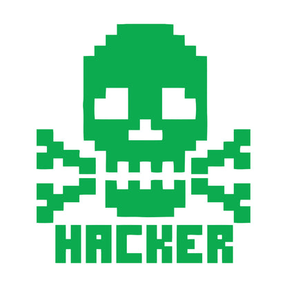 Vinyl Wall Decals Skull Bones Hacker Character Computer Waterproof
