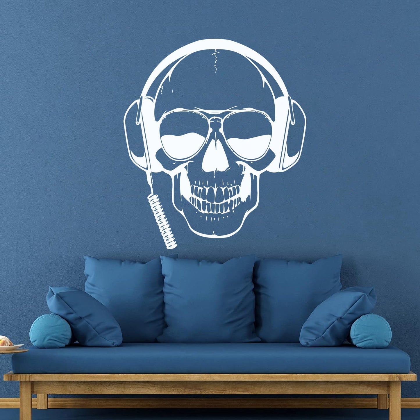 Engraving Decals Skull Headphones Game Sunglasses Boys It Won'T Fall Off