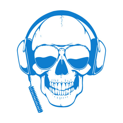 Engraving Decals Skull Headphones Game Sunglasses Boys It Won'T Fall Off