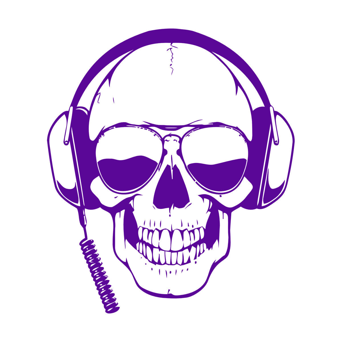 Engraving Decals Skull Headphones Game Sunglasses Boys It Won'T Fall Off