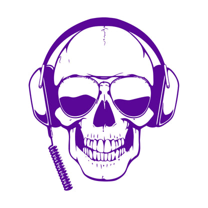 Engraving Decals Skull Headphones Game Sunglasses Boys It Won'T Fall Off