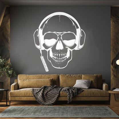 Engraving Decals Skull Headphones Game Sunglasses Boys It Won'T Fall Off