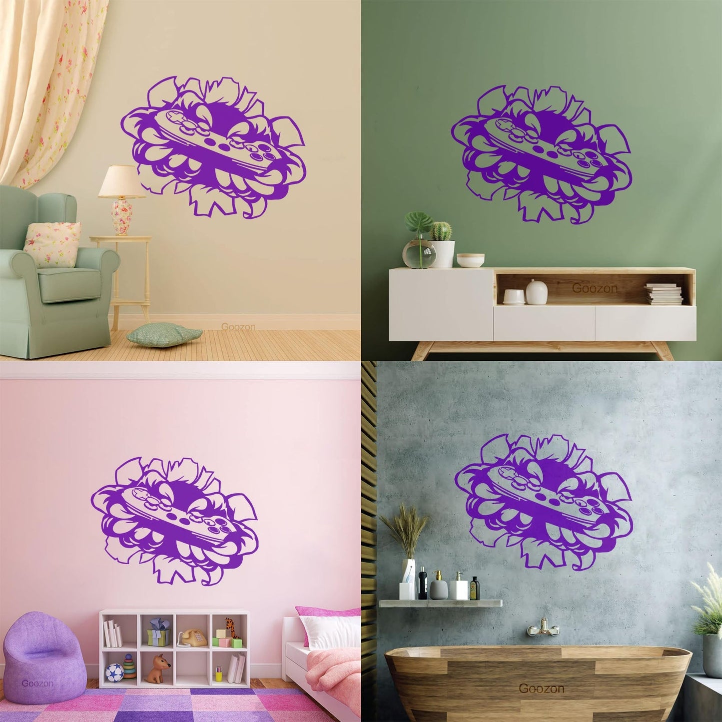 Mural And Wall Vinyl Decal Video Game Player Joystick Monster Hands Personalized Customization