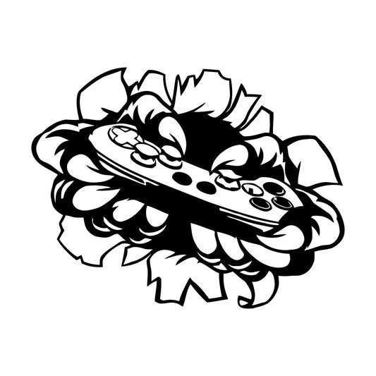 Mural And Wall Vinyl Decal Video Game Player Joystick Monster Hands Personalized Customization