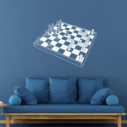 Chess Intelectual Game Fine Carving Stickers Wall Beautification