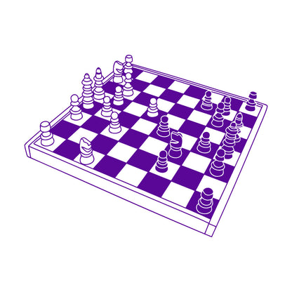 Chess Intelectual Game Fine Carving Stickers Wall Beautification