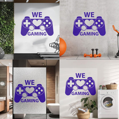 Wall Decals Pvc We Love Gaming Joystick Game Love Home Removable Without Leaving Glue