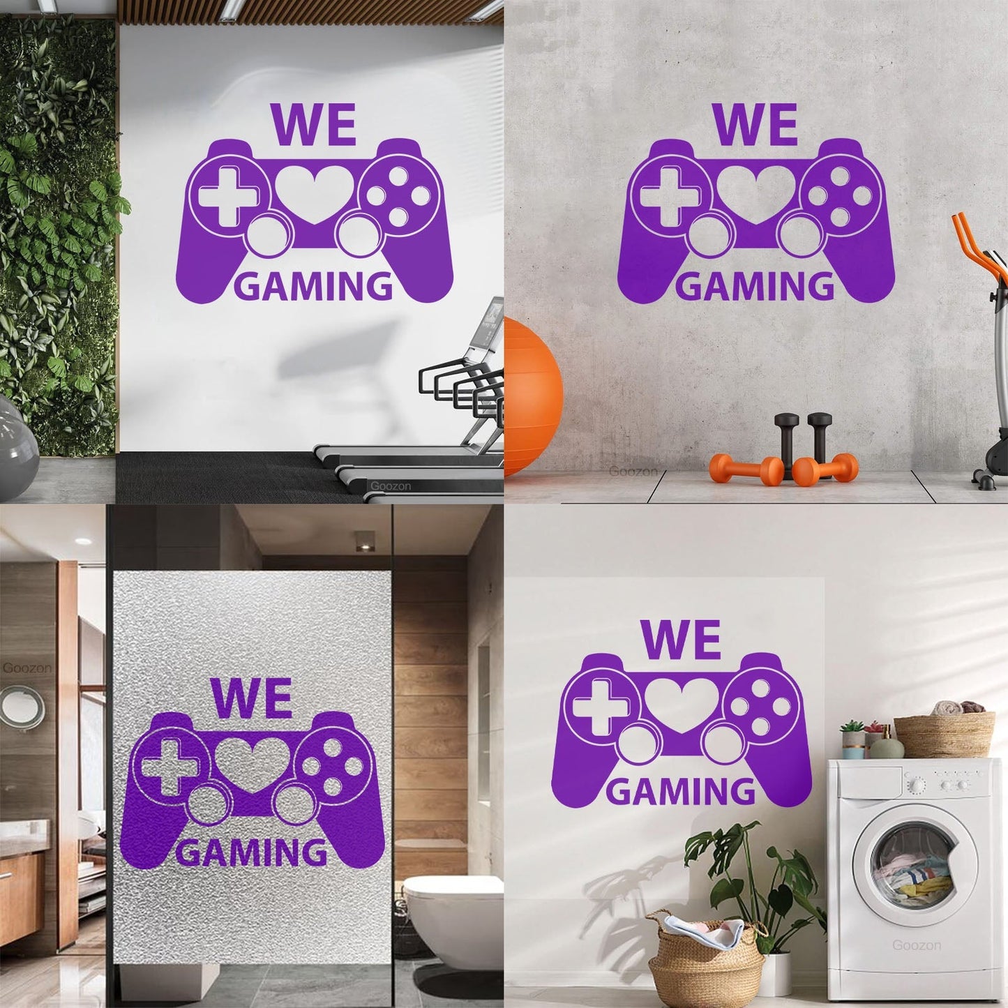 Wall Decals Pvc We Love Gaming Joystick Game Love Home Removable Without Leaving Glue