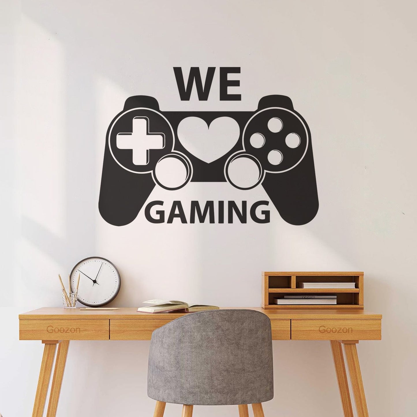 Wall Decals Pvc We Love Gaming Joystick Game Love Home Removable Without Leaving Glue